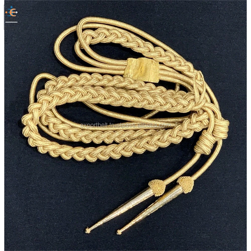 Military Uniform Dress Cord Aiguillettes & Shoulder Cords Gold Wire