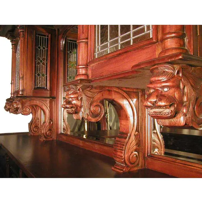 
Lion Pub Bar is the exquisite mahogany bar in a luxurious style bar furniture 