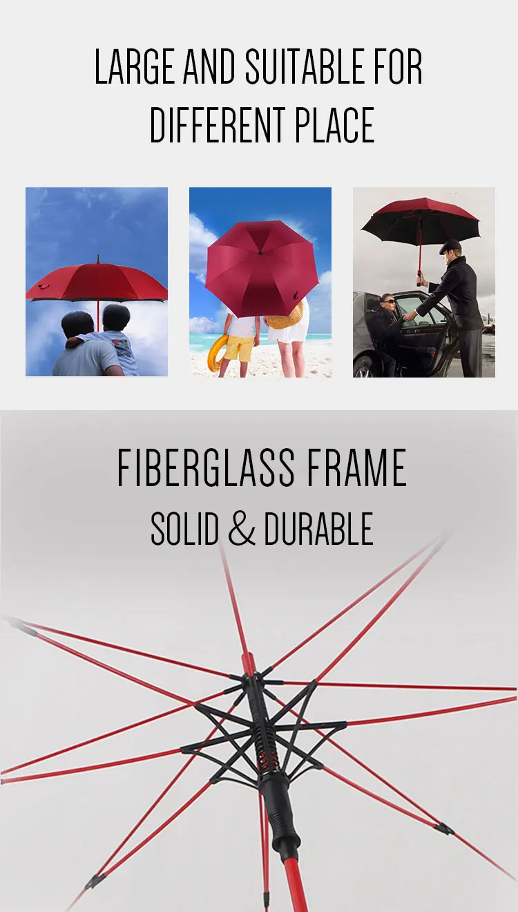 chinese commercial colorful designed plastic handle windproof golf umbrella for weddings decoration