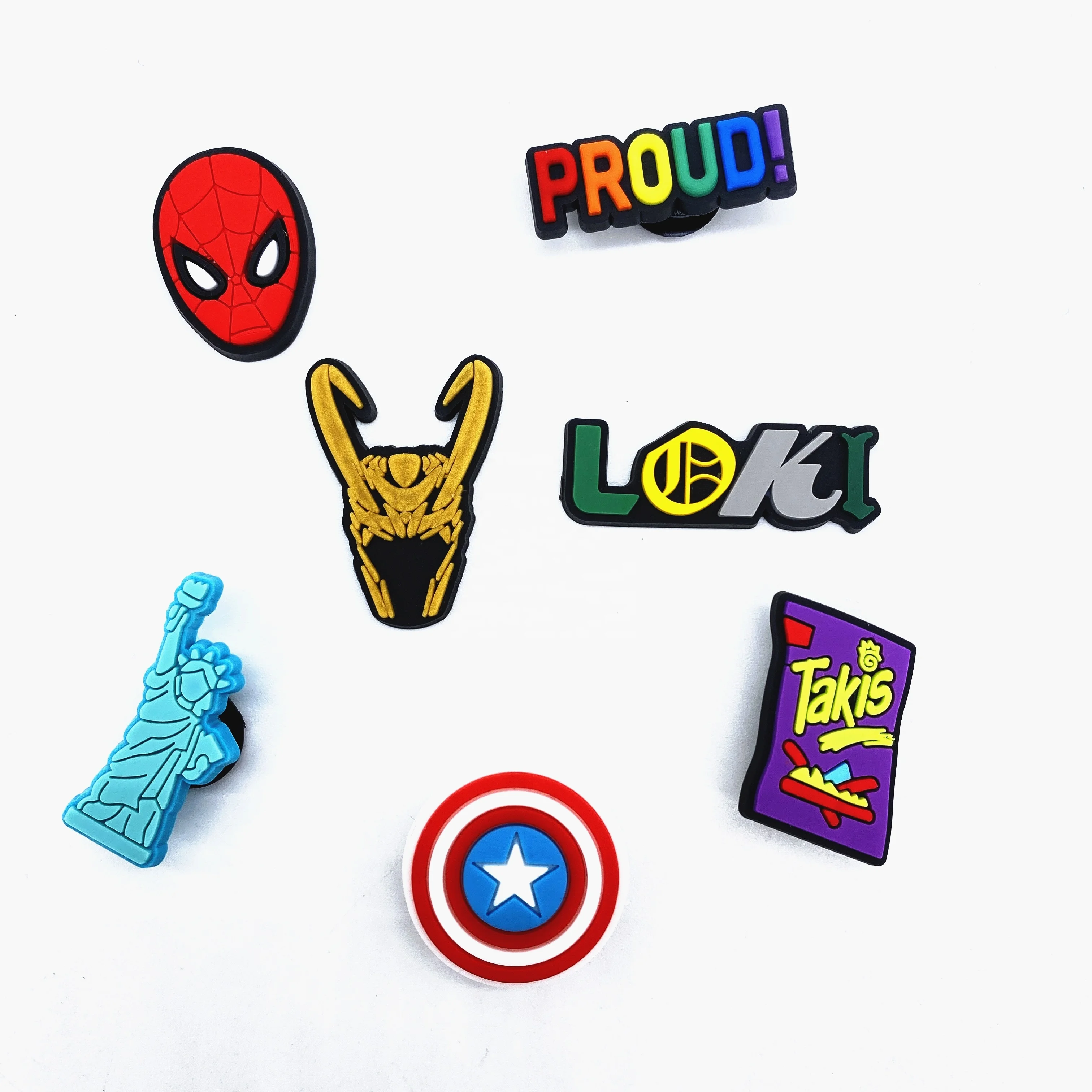 

2021 wholesale Loki Charms shoes party gifts croc shoes charms for croc shoe, Picture