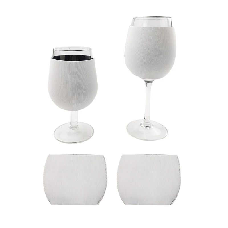 

Blank White For Sublimation Wine Glass Insulator Drink Holder Neoprene Wine Glass Sleeve/Holder/Cover For Party, Customized color