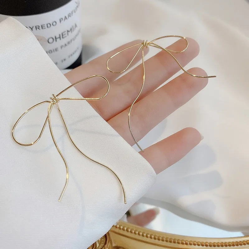 

AIMGAL Simple bowknot earrings female 2020 new fashion style personality earrings