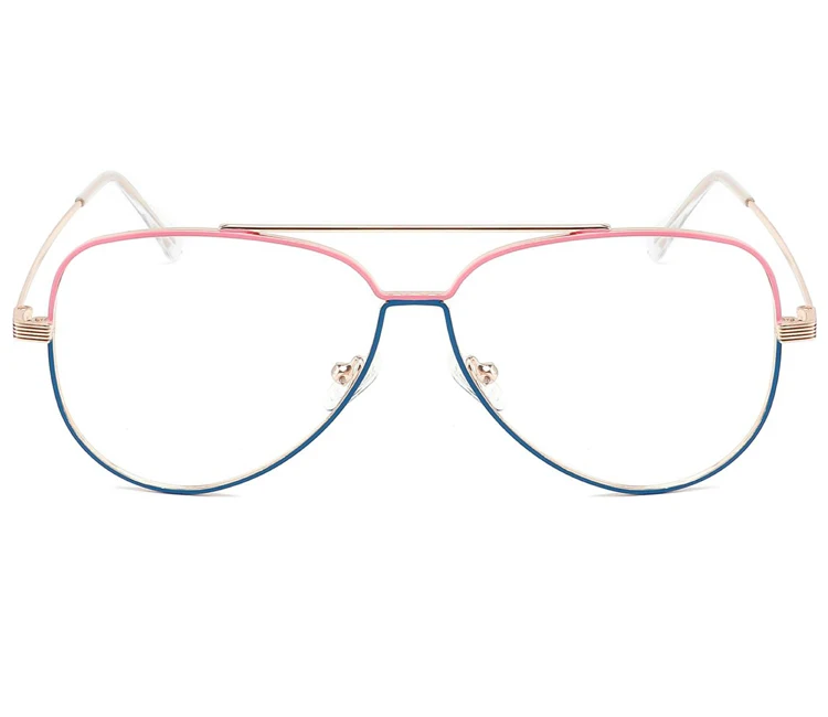 

2021 Double Color Metal Frame Polarized Sunglasses Double Bridge Eyewear Light Sun Glasses Customize