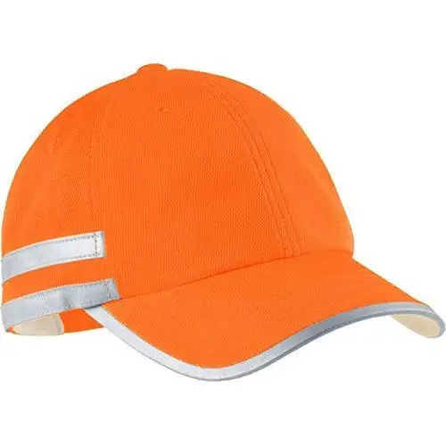 HIGH VISIBILITY BREATHABLE MESH HI-VIS LIME REFLECTIVE HAT/BASEBALL CAP SAFETY 