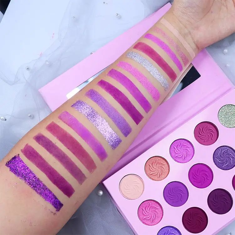4 Colors Palettes OEM ODM 15 Colors Mattes Custom No Logo Low Moq Private Label High Pigment Eyeshadow Palette Glitter