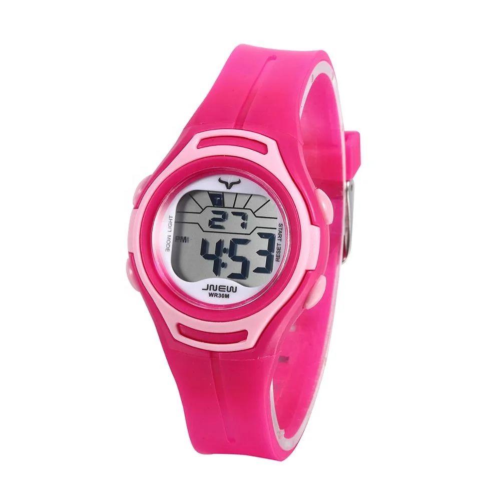 

Free Sample Environmental SEVEN Color Light Child Girl Sports Red Watch