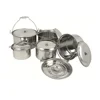 Cheap stainless steel cookware set with glass lids set of 10 piece