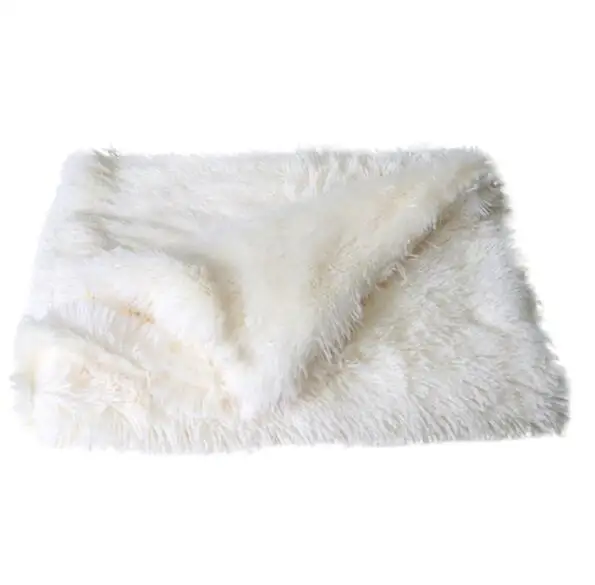 

Multi Size Luxury Washable Long Faux Fur Plush Warm Soft Dog Cat Blanket, Dark gray, gray, beige, white, pink, coffee