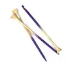 Straight Knitting Needles Natural Wood with Customized Color 3.5 mm to 25 mm