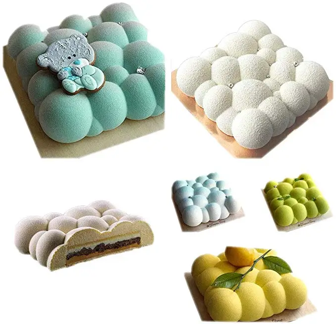 

1PCS Baking White Sky Cloud silicone Mold Dessert Chocolate silicone mouse mold Tools Silicone 3D Mousse Cake Mould