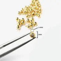 

1/20 14K Yellow Gold Filled (14KGF) 3MM Stopper Bead With Ring Bracelet Connector for Bracelet Necklace DIY Jewelry Findings