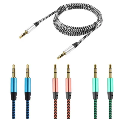 

Cheap price High Grade wire AUX Audio Jack 3.5 mm power Male to Male Stereo Aux cord cable for Headphone Speakers car, Silver , green ,blue , gold ,pink