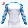 100 % Polyester USA Beach Navy Force Full Sleeve Rash Guard 0022 Lycra Spandex
