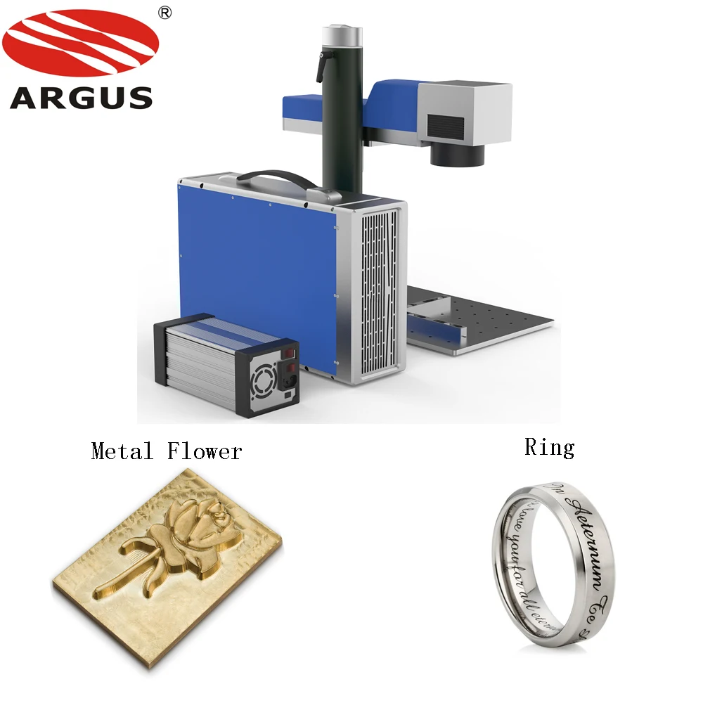 
20w 30w 50w ring cnc engraving machine jewellery metal laser marker with rotary option 
