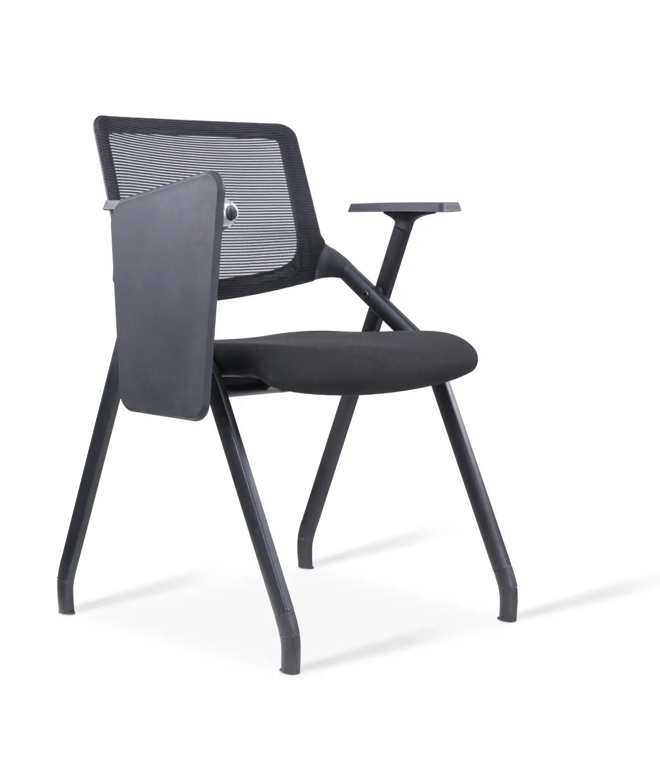 Modern Foldable Chair With Writing Table Attached Mesh Back Office