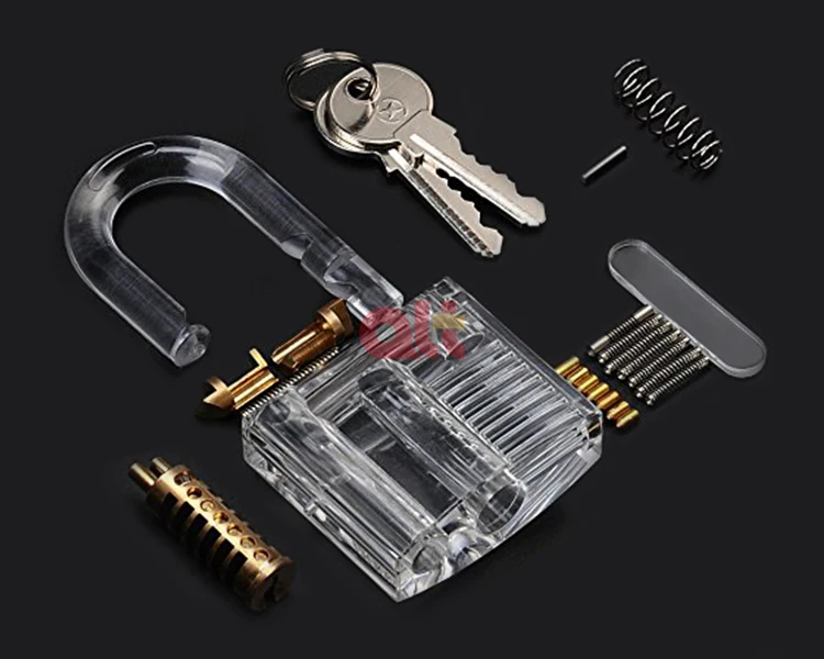 Clear Practice Transparent Cutaway Visible Padlock Training Skill Pick