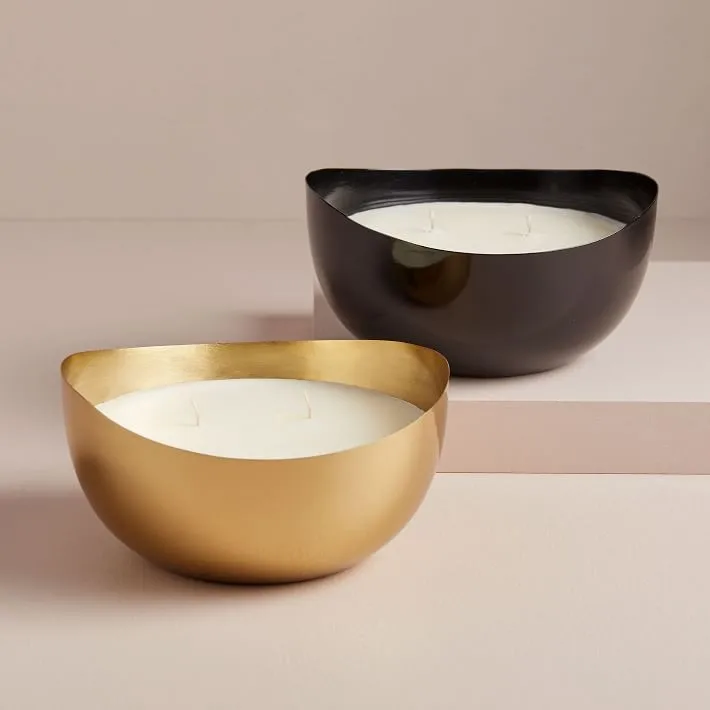 Table Top Boat Shaped Candle Vessel Large Black Candle Container Buy