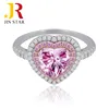 Wholesale bulk pink heart shape gemstone i love you ring