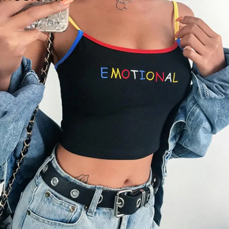 

Custom Embroidered Trendy Crop Tops Famale Cropped Women Tee Crop Tops