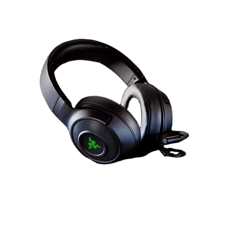 

Razer Kraken X USB Digital Surround Sound Gaming Headset Ultra-light comfort Wired Headphone with Green-lit Earcup, Black