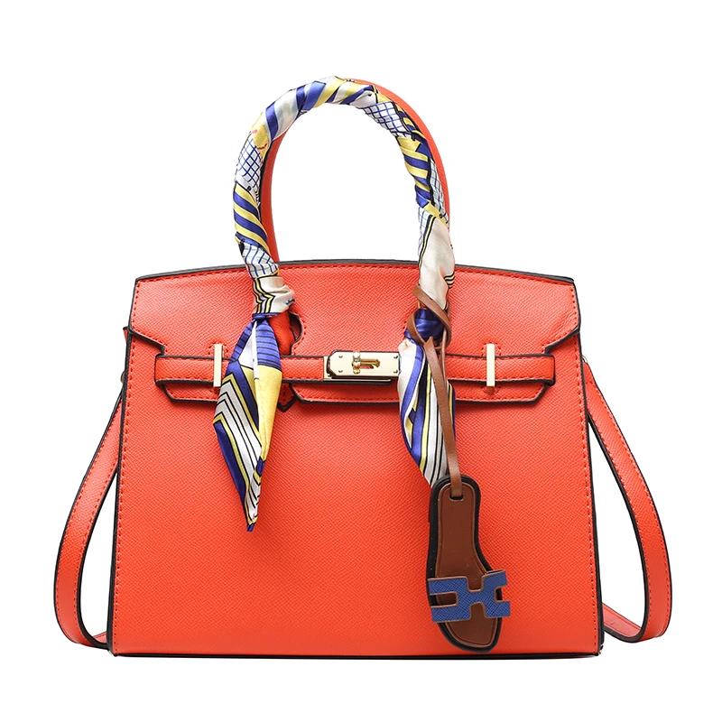 

2021 new silk scarf platinum bag fashion one-shoulder handbag messenger female bag, 7 colors