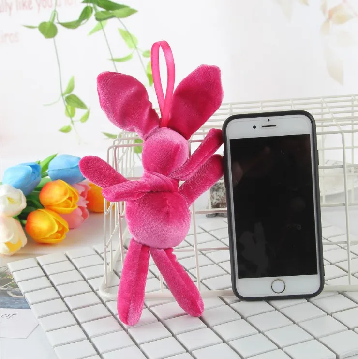 
2020 Plush toy of Korean Plush wish rabbit doll Velvet rabbit hanging annual meeting gift eternal bouquet bag accessories 