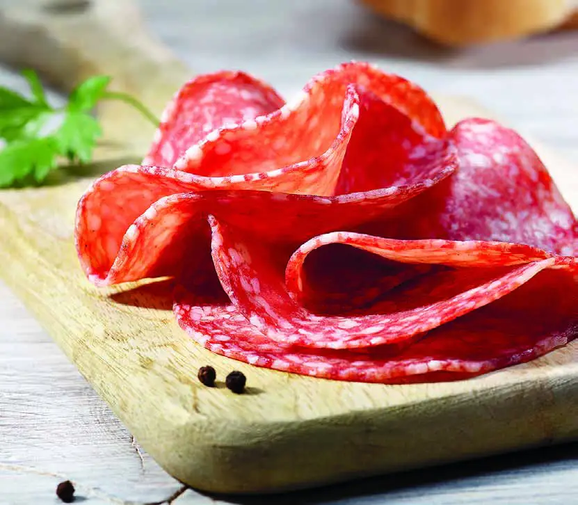 Whole Salami Milano Vacuum Pack Tasty Italian Cure Meat Giuseppe Verdi Selection Made Italy