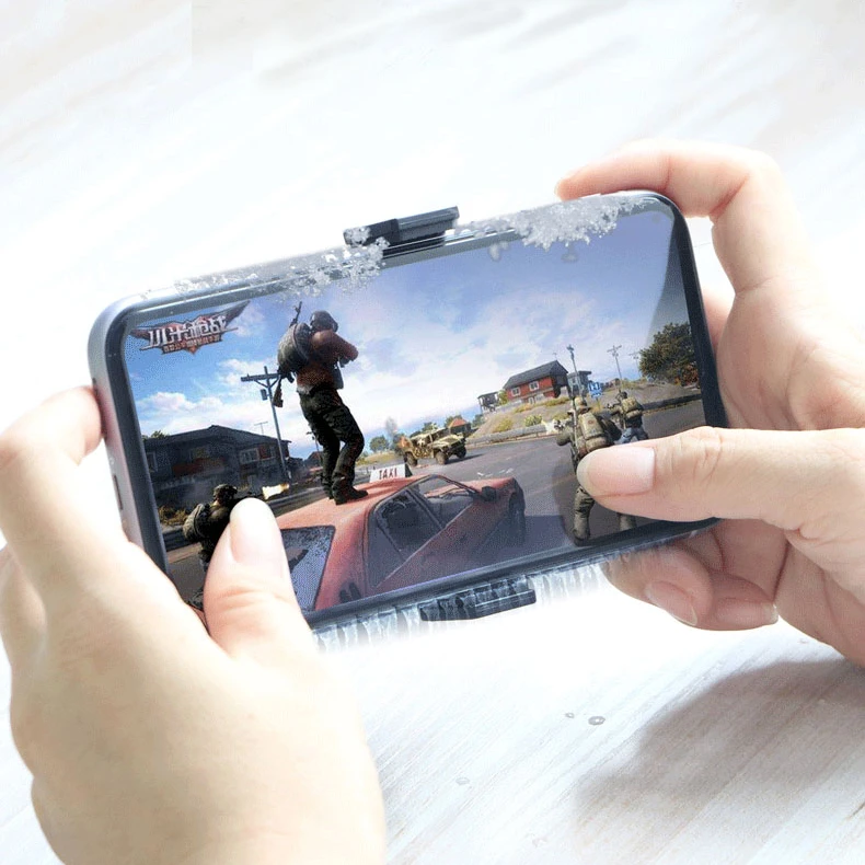 

Gaming phone cooler with 10W fast wireless charging phone holder, Black