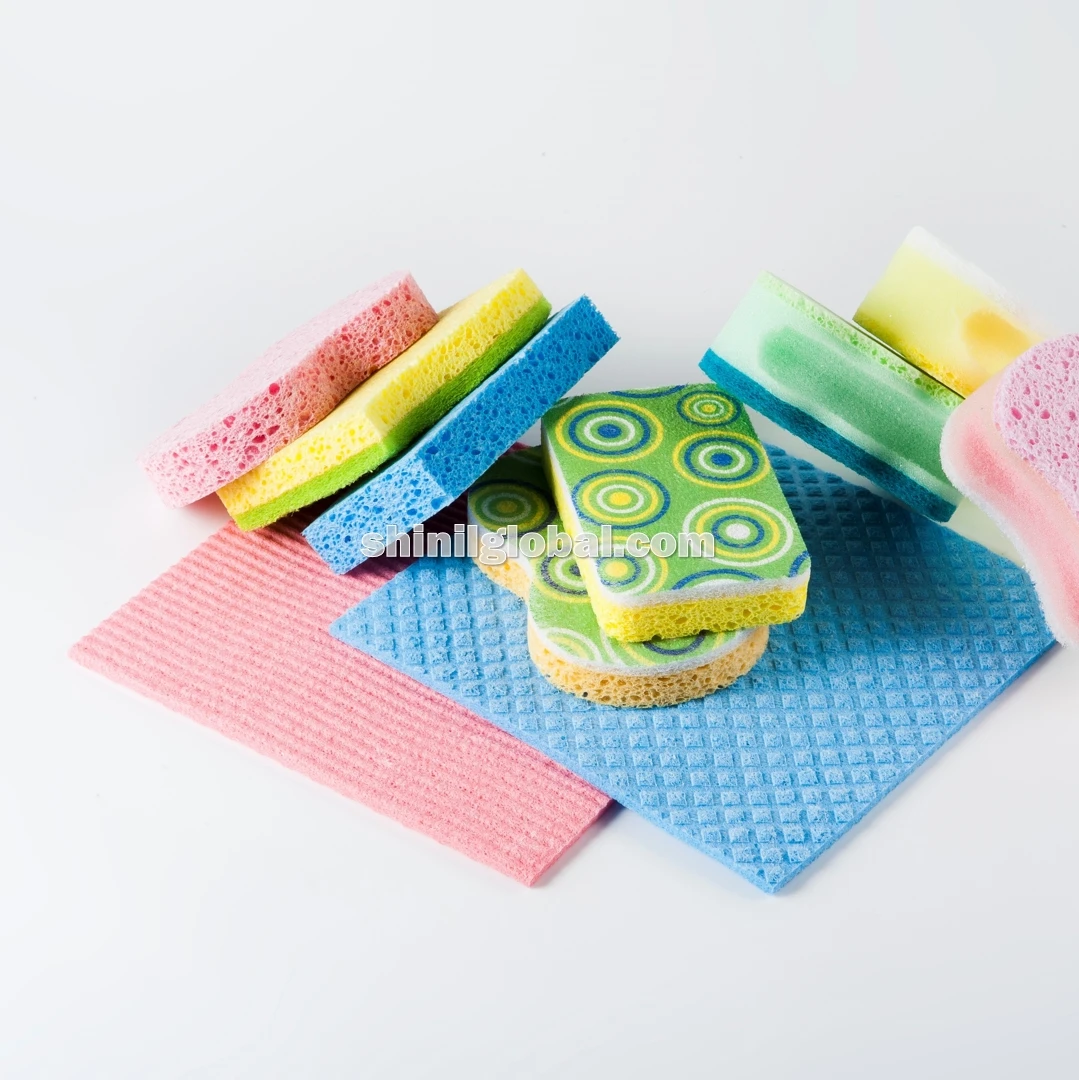Super Cleaning Reusable Cellulose Sponge Cloth For Kitchen And