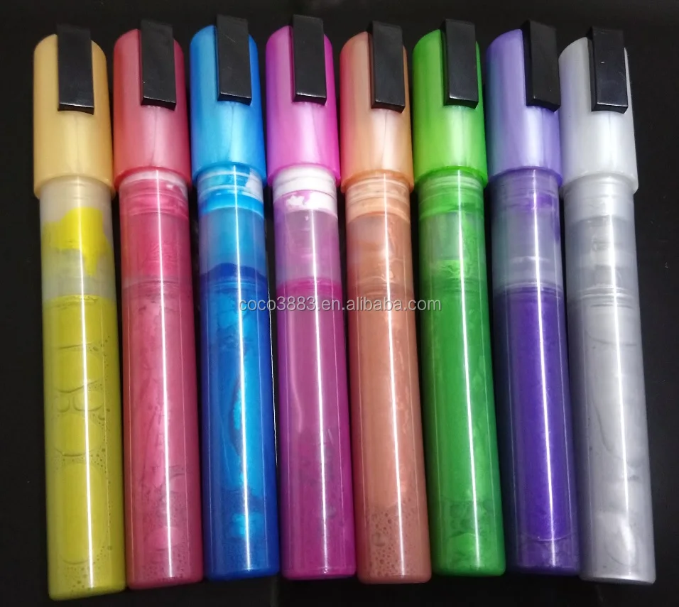 

Hot selling 5.5 MM Bullet tip Non toxic Metallic color glass chalk marker