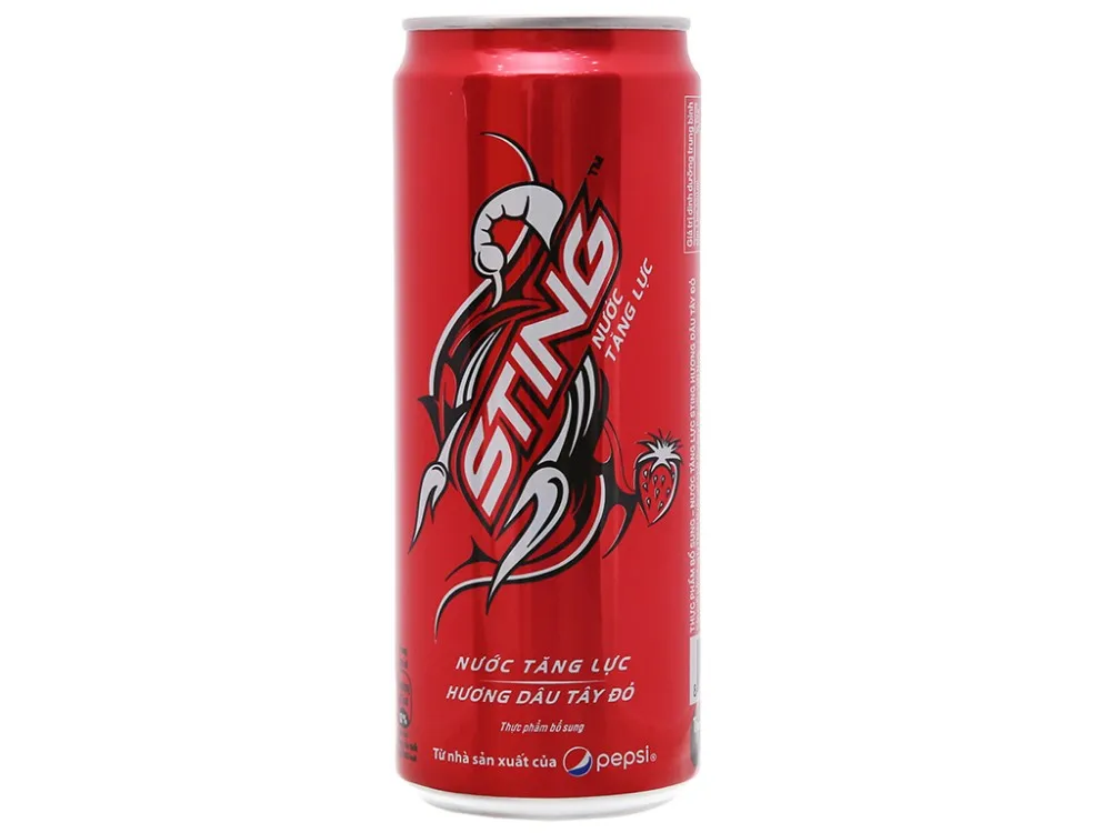 330ml Can Packing Energy Drink Beverage Red Strawberry Sting Fmcg