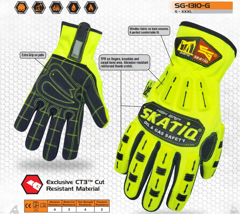 Oil And Gas Safety Cotton Impact Gloves Cut 2 Buy Impact Resistant