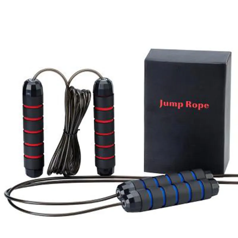 

Adjustable Memory Foam Handles Steel Bearing skipping rope Weight jump ropes for Aerobic Exercise, Black green/black red/dusty blue/dark blue