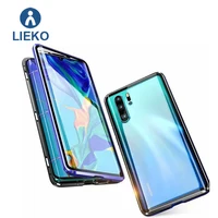 

360 magnetic adsorption phone case for huawei p30 pro magnetic cellphone case double glass