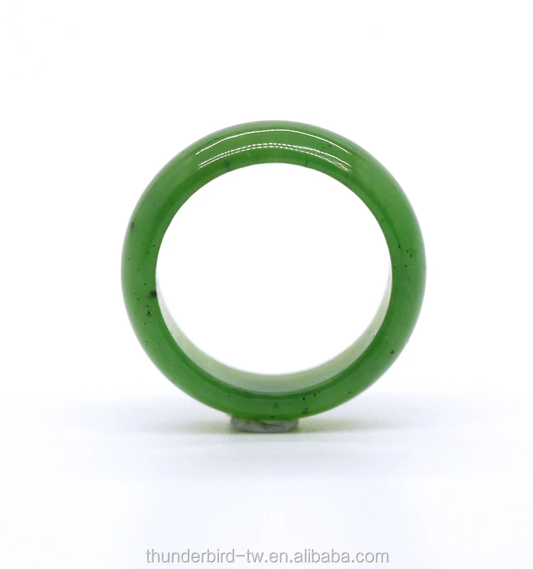 

Factory manufacturer supply green jade ring  natural jade band ring