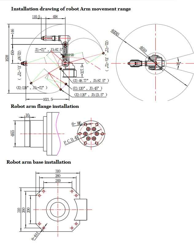 China Manufacturer Robot Universal 6 Joints For Robot Arm