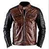 Men Fashion Racer Antique Brown Motorcycle Leather Jacket