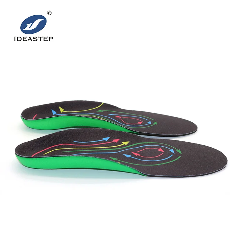 

IDEASTEP OEM brand Normal arch sports and cushioned arch support eva Insoles for runners Green color back Neutral Foot inserts
