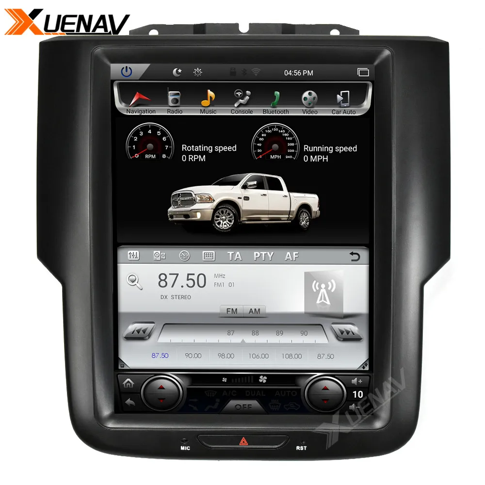 

10.5 inch Car Radio For Dodge RAM Truck 1500 2500 2008+ Video 128G Vertical Screen GPS For Dodge Durango Journey Fiat Freemont