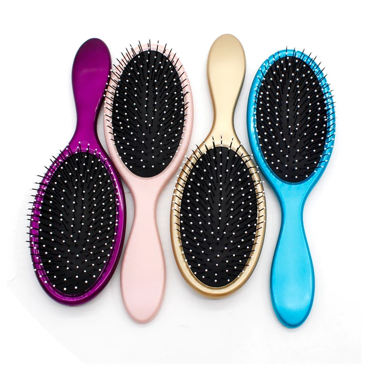 

Wholesale Custom Logo Handle Plastic Cushion Detangling Hair Brush