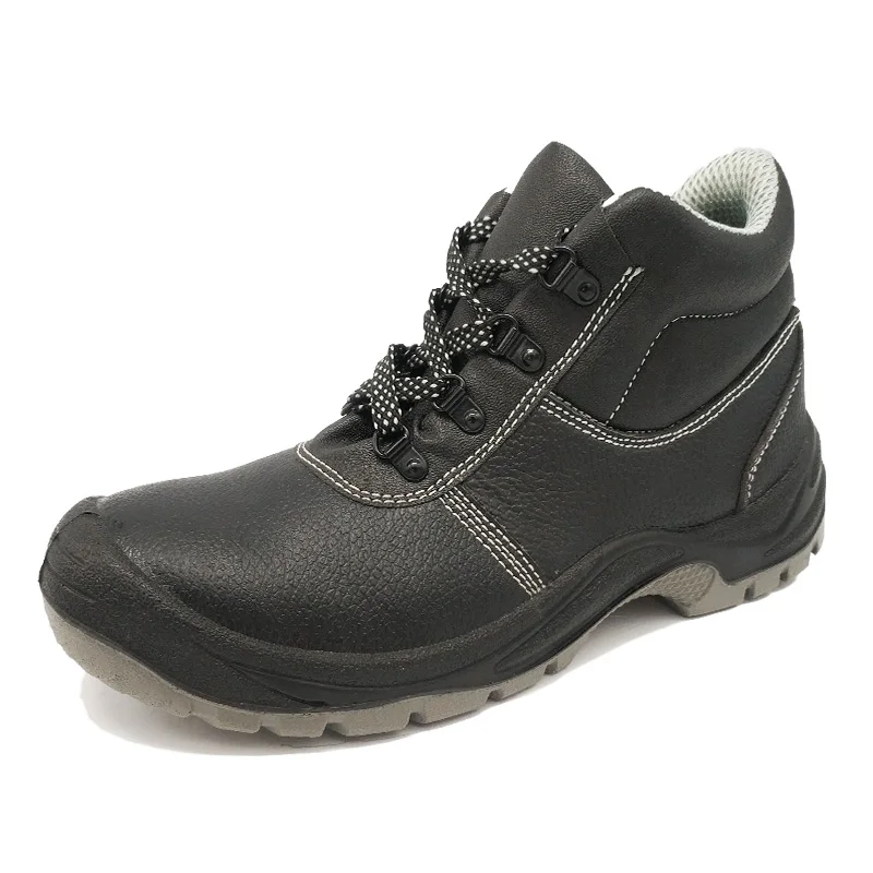 

Wholesale Mens Black High Heel Work Rubber Safety Shoes Boots Steel Toe