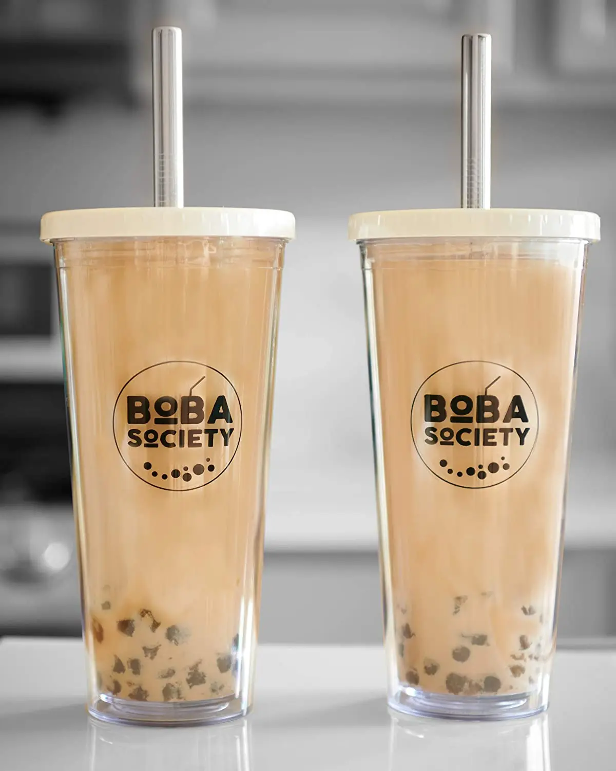 

Reusable Boba Cups with Lids and Straws plastic boba tea tumbler boba travel mug Reusable Bubble Tea Cup insulated tea cup, Customized color