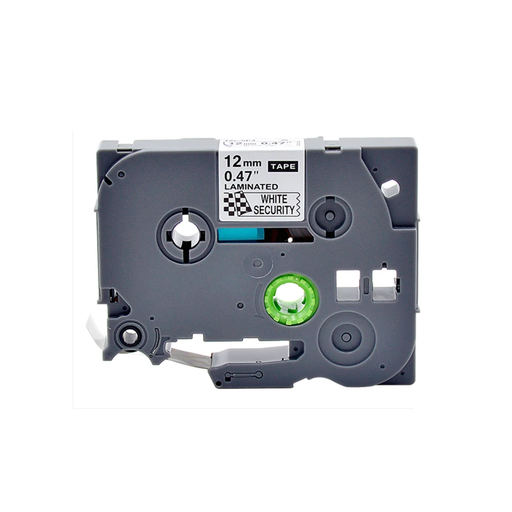 Tatrix Tzese4 Tzese1 Tzese2 Tzese3 Tzese5 Tzese6 12mm Black on White Security Label Tape Cartridge for Brother GL100 PT200.