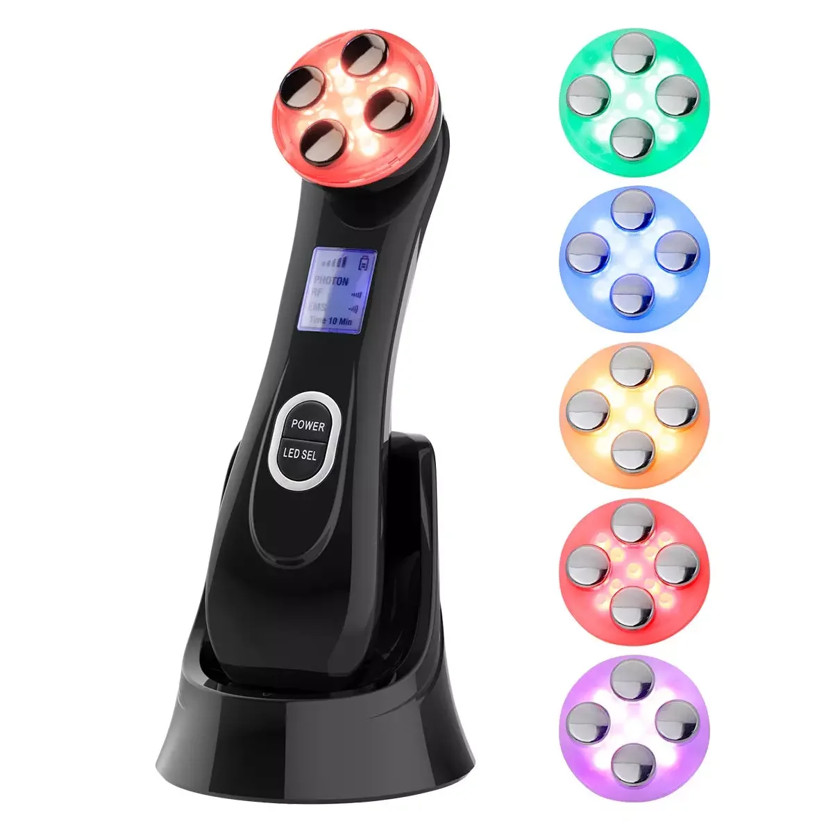 

In stock ! 5 in 1 Face Lifting anti aging device face massage Machine, White