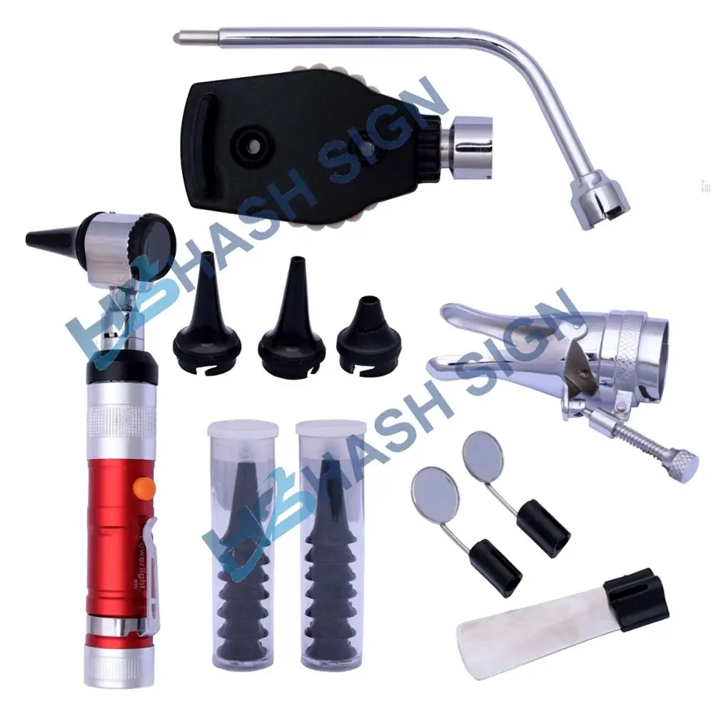 
New Red / Purple / Blue ENT Opthalmoscope Otoscope Diagnostic Set 