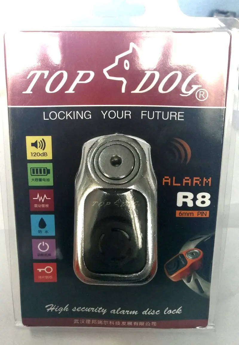 
Alloy steel 120 db alarm brake disc lock for motorbike disc lock OEM 