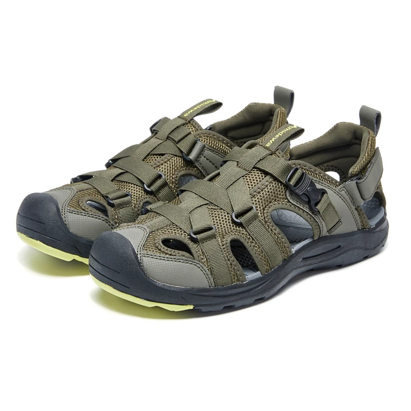 

Men's fashion coved beach Durable Anti-slip Sole casual hiking outdoor sandal men, Black , army green