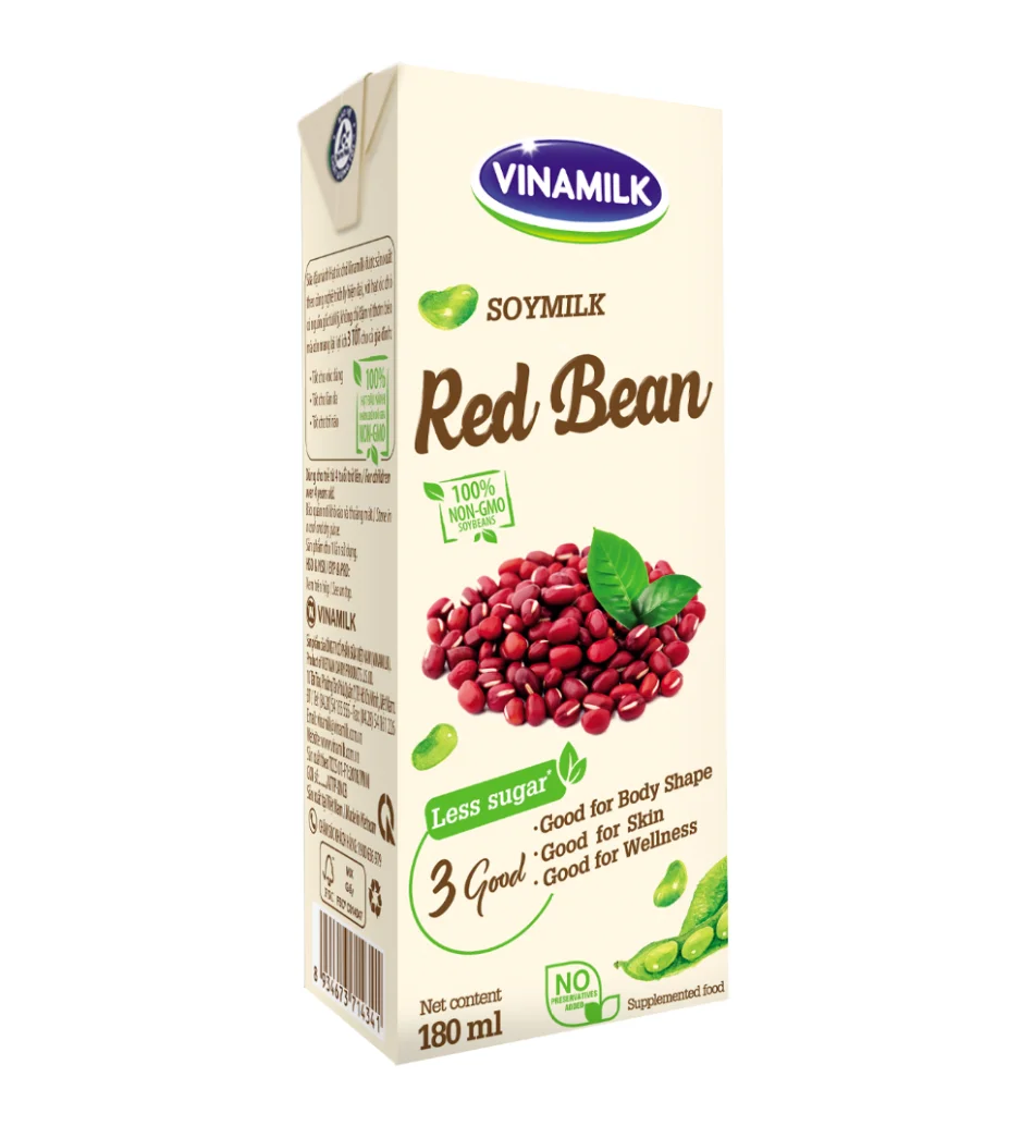
- Red Bean Flavor - Box Soya Milk - Vinamilk 180 Ml X 48 Boxes Per Carton Soy Milk HACCP HALAL Sweet GMP ISO 