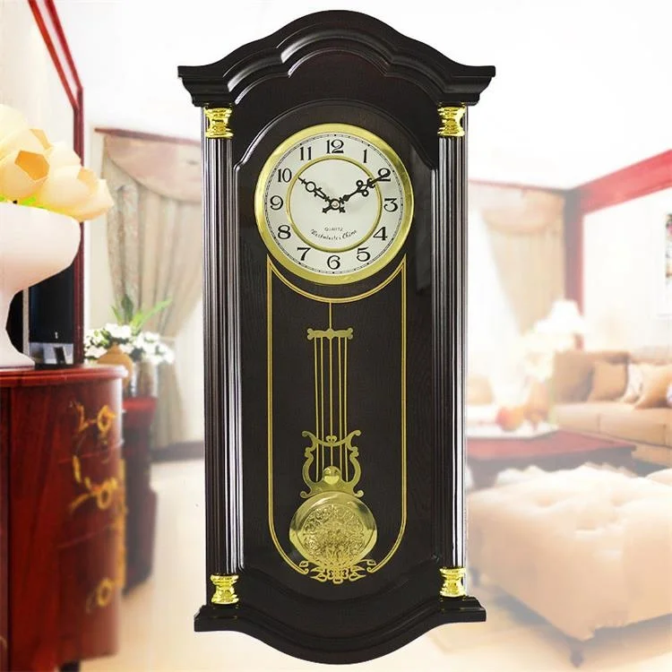 

High Quality Home Decorative Retro Wall Clock Pendulum Wall Clock America Luxury Grandfather Clock