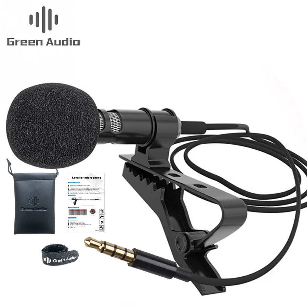 

GAM-140A Professional condenser recording studio lapel clip lavalier microphone for cell phone laptop